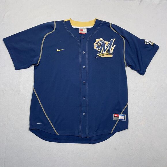 Milwaukee Brewers Nike Jersey Size XL MLB Baseball Ryan Braun #8 Sewn Vintage - Picture 1 of 10
